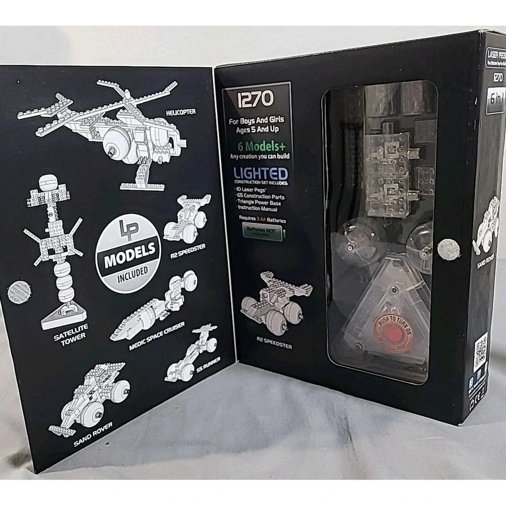 Laser Pegs 1270 Ultimate Toy for Kids 6‎ in 1 lighted building New Sealed Box